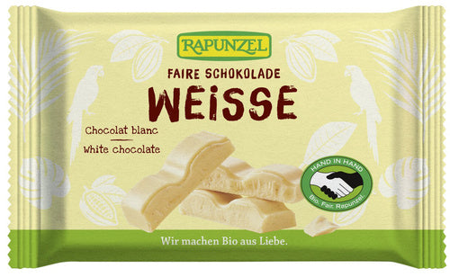 Czekolada biała waniliowa z wanilią 100 g - Rapunzel (EKO)