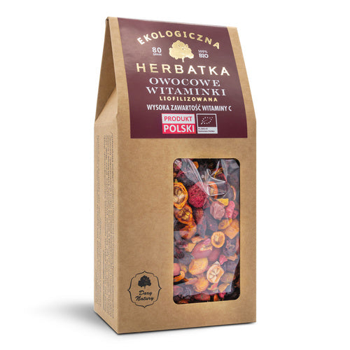 Herbatka liofilizowana owocowe witaminki 80 g - Dary Natury (EKO)