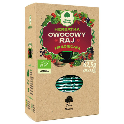 Herbatka owocowy raj 25 szt. 62,5 g - Dary Natury (EKO)