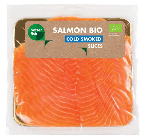 Łosoś atlantycki plastry wędzone na zimno 100 g - Better Fish (EKO)