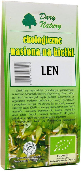 Nasiona lnu siemię lniane 250 g - Dary Natury (EKO)