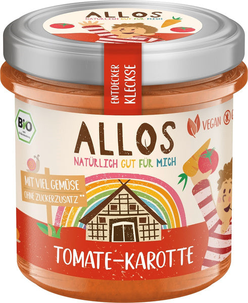 Pasta warzywna pomidory marchew bezglutenowa 140 g - Allos (EKO)