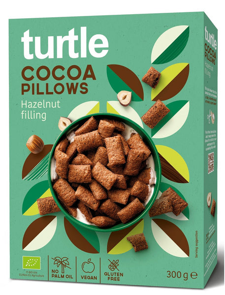 Poduszki ryżowe z kremem orzechowo kakaowym bezglutenowe 300 g - Turtle (EKO)