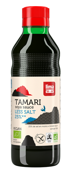 Sos sojowy tamari 25 % mniej soli bezglutenowy 250 ml - Lima (EKO)