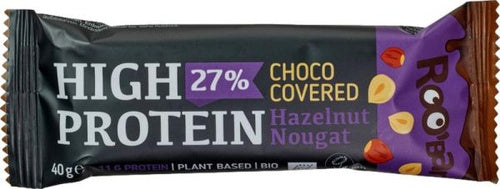 Baton proteinowy z orzechami laskowymi w polewie czekoladowej bezglutenowy 40 g - Roobar (EKO)