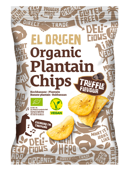 Chipsy z plantana truflowe bezglutenowe 80 g - El Origen (EKO)