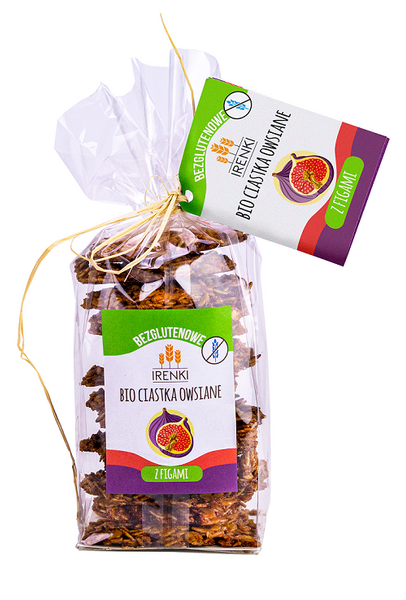 Ciastka owsiane z figami bezglutenowe 150 g - Irenki (EKO)