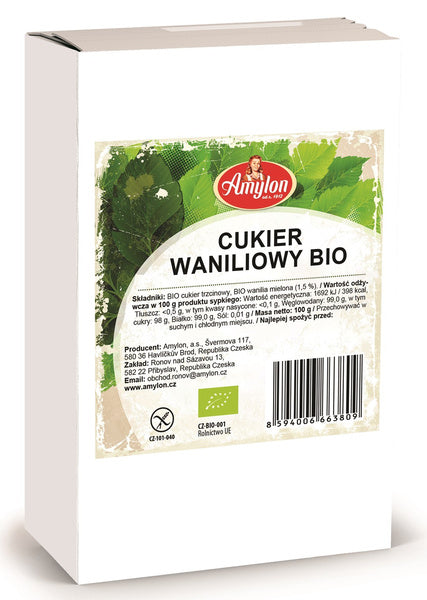 Cukier waniliowy z wanilią bourbon 100 g - Amylon (EKO)