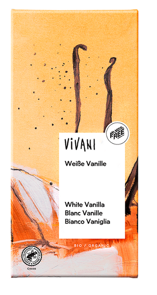 Czekolada biała z wanilią 80 g - Vivani (EKO)