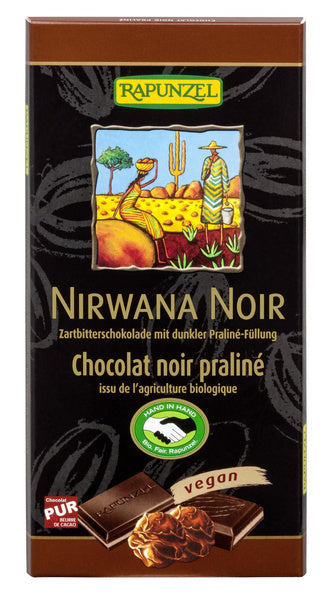 Czekolada gorzka z nadzieniem truflowym nirwana 100 g - Rapunzel (EKO)