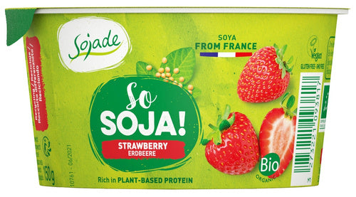 Deser sojowy truskawkowy bezglutenowy 150 g - Sojade (EKO)