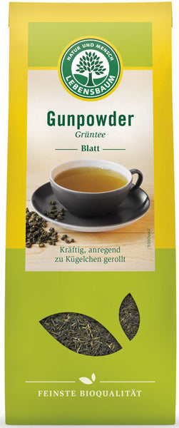 Herbata zielona gunpowder liściasta 100 g - Lebensbaum (EKO)