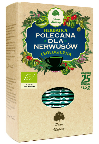 Herbatka dla nerwusów 25 szt. 37,5 g - Dary Natury (EKO)