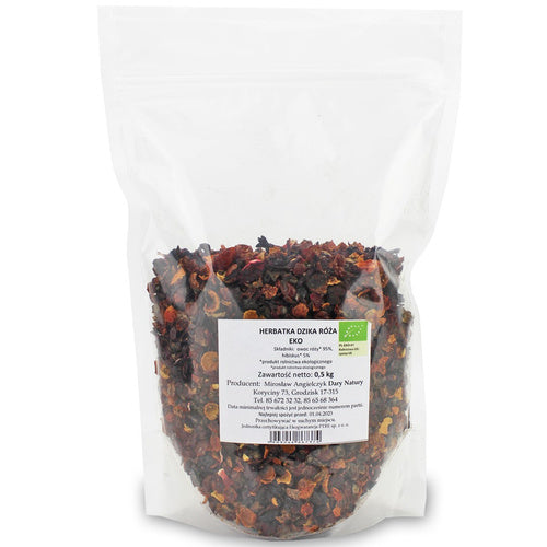 Herbatka dzika róża z hibiskusem 500 g - Dary Natury (EKO)