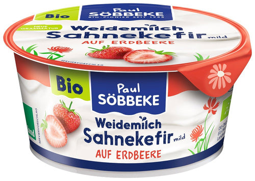 Kefir truskawkowy kremowy 150 g - Sobbeke (EKO)
