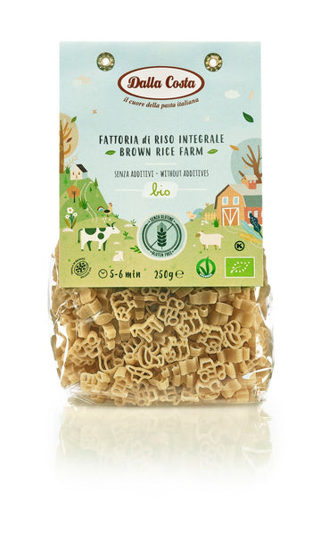 Makaron z ryżu brązowego farma bezglutenowy 250 g - Dalla Costa (EKO)