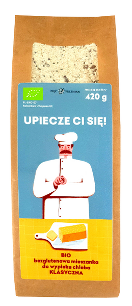 Mieszanka do wypieku chleba klasyczna bezglutenowa 420 g - Pięć Przemian (EKO)