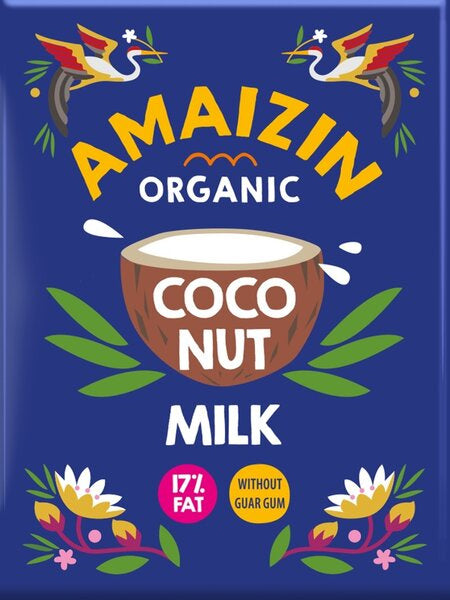 Napój kokosowy bez gumy guar 17 % 200 ml - Amaizin (EKO)