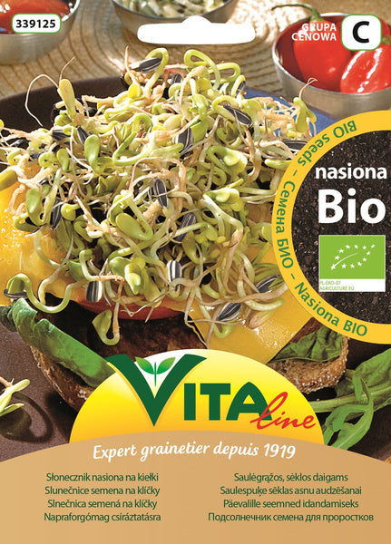Nasiona słonecznika na kiełki 30 g - Vita Line (EKO)