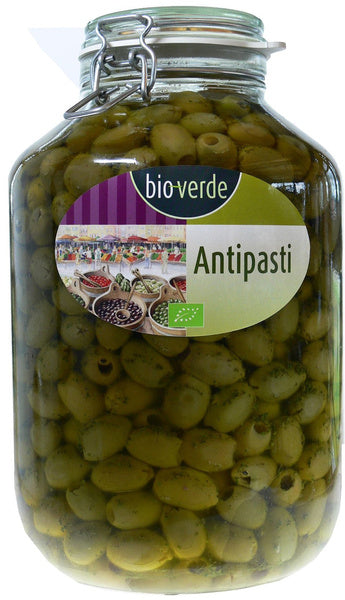 Oliwki zielone bez pestki z ziołami w oleju 4,55 kg - Bio Verde (EKO)
