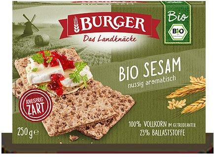 Pieczywo chrupkie błonnikowe żytnie razowe z sezamem 250 g - Burger (EKO)