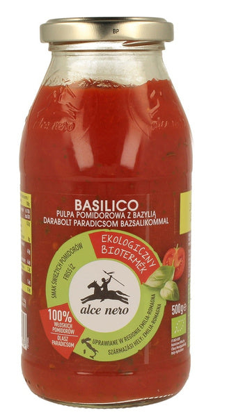 Pulpa pomidorowa z bazylią 500 g - Alce Nero (EKO)